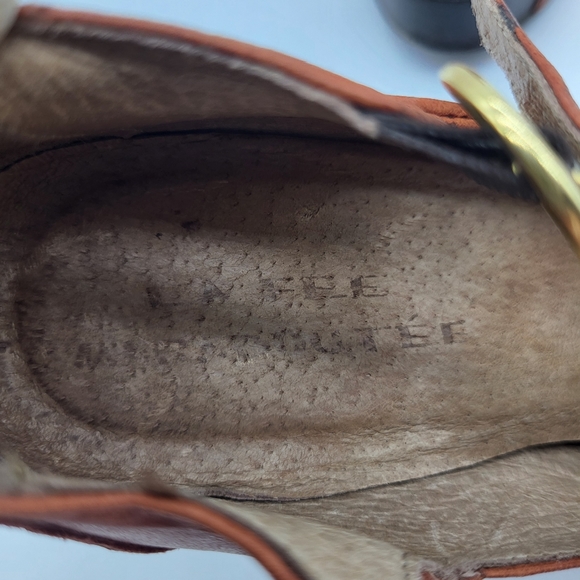 La Fee Maraboutee brown peep toe t-strap platform high heel Size 36 - Picture 10 of 14